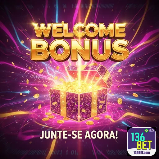 Imagem de promoção de bônus na 136bet, destaque em cores vibrantes com o logo do site 136bet.