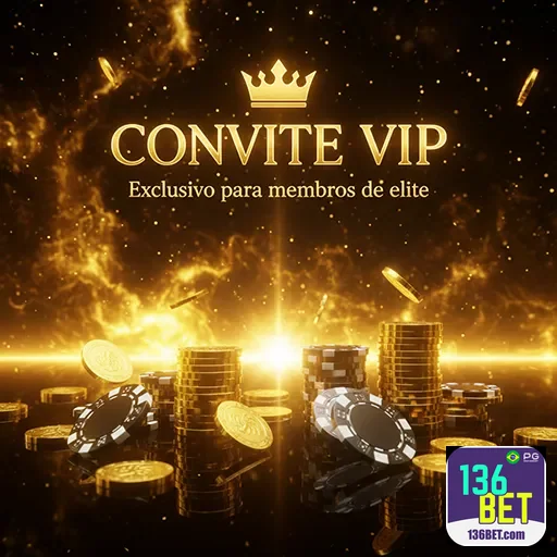 Imagem promocional do 136bet destacando benefícios VIP, com o logotipo do site 136bet ao fundo.